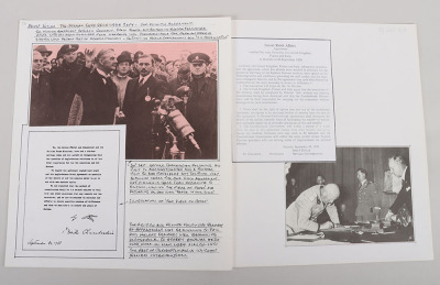 Large Archive of Postcards and Letters in Relation to Adolf Hitlers Meeting with Then British Prime Minister Neville Chamberlain in 1938 - 9