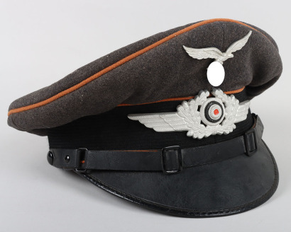 WW2 German Luftwaffe Signals Section NCO’s Peaked Cap