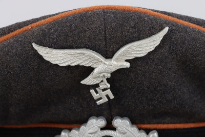 WW2 German Luftwaffe Signals Section NCO’s Peaked Cap - 5