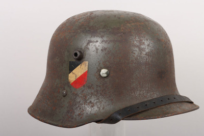 German Army Double Decal Austrian Transitional Steel Combat Helmet