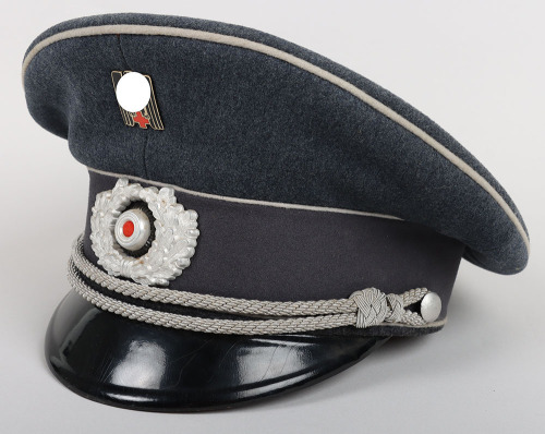 Third Reich Red Cross “Deutsches Rotes Kreuz” Officers Peaked Cap