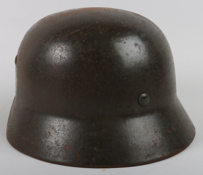 WW2 German SS Field Police Double Decal Steel Combat Helmet - 7