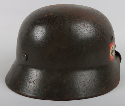 WW2 German SS Field Police Double Decal Steel Combat Helmet - 8