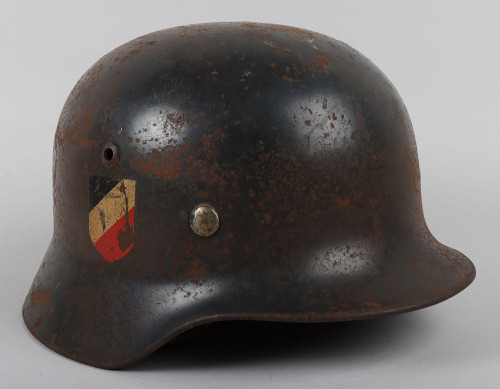 WW2 German Luftwaffe M-35 Double Decal Steel Combat Helmet