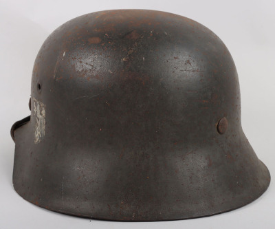WW2 German Army M-42 Single Decal Steel Combat Helmet - 5