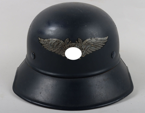 WW2 German Luftschutz Gladiator Pattern Steel Helmet