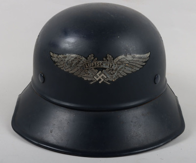 WW2 German Luftschutz Gladiator Pattern Steel Helmet - 2