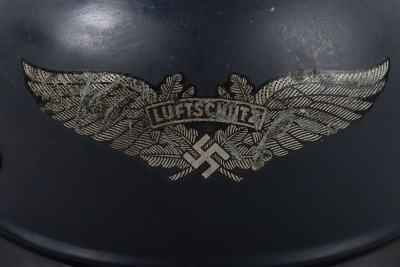 WW2 German Luftschutz Gladiator Pattern Steel Helmet - 3