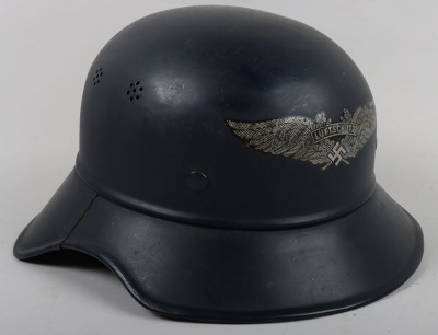 WW2 German Luftschutz Gladiator Pattern Steel Helmet - 4