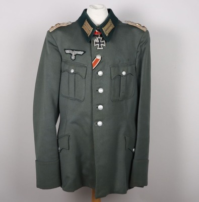 WW2 German Army (Heer) Officers Combat Tunic, Peaked Cap and Steinhauer & Luck Made Knights Cross of the Iron Cross, from a Knight&rsquo;s Cross Winner with the rank of Oberstleutnant from Grenadier Regiment 481 - 4