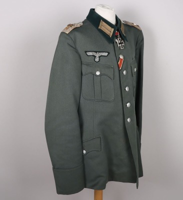 WW2 German Army (Heer) Officers Combat Tunic, Peaked Cap and Steinhauer & Luck Made Knights Cross of the Iron Cross, from a Knight&rsquo;s Cross Winner with the rank of Oberstleutnant from Grenadier Regiment 481 - 14