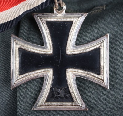 WW2 German Army (Heer) Officers Combat Tunic, Peaked Cap and Steinhauer & Luck Made Knights Cross of the Iron Cross, from a Knight&rsquo;s Cross Winner with the rank of Oberstleutnant from Grenadier Regiment 481 - 25