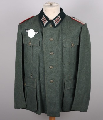 WW2 German Army (Heer) M-36 Field Officer Combat Tunic of a Leutnant der Artillerie