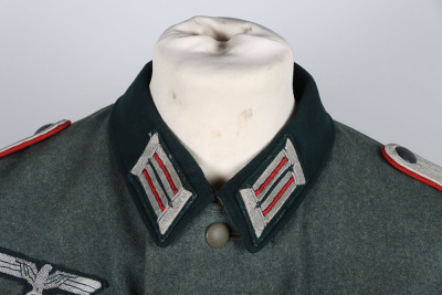 WW2 German Army (Heer) M-36 Field Officer Combat Tunic of a Leutnant der Artillerie - 3