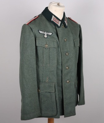 WW2 German Army (Heer) M-36 Field Officer Combat Tunic of a Leutnant der Artillerie - 5