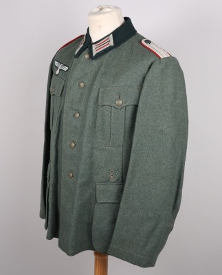 WW2 German Army (Heer) M-36 Field Officer Combat Tunic of a Leutnant der Artillerie - 6