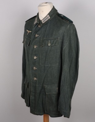 WW2 German Army (Heer) Summer HBT Combat Tunic 1943 - 6