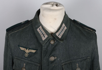 WW2 German Army (Heer) Summer HBT Combat Tunic 1943 - 8