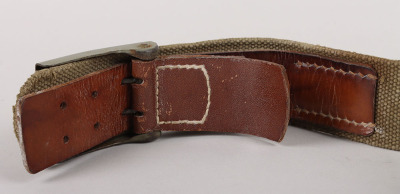 WW2 German Army (Heer) Afrikakorps (D.A.K) Tropical Webbing Belt with Belt Buckle by Schm&ouml;l & Comp., Menden - 4