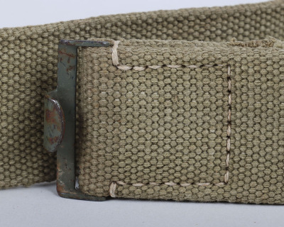 WW2 German Army (Heer) Afrikakorps (D.A.K) Tropical Webbing Belt with Belt Buckle by Schm&ouml;l & Comp., Menden - 8