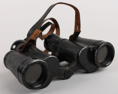 WW2 German Army Binoculars “Dienstglas 6x30” by Optische Werke G. Rodenstock, Munich “ESO” with Black Bakelite Case - 7