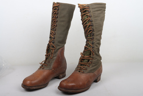 Rare Pair of German Afrikakorps Knee High Boots &ldquo;Tropenstiefel&rdquo;