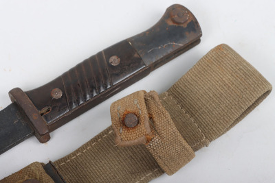 WW2 German K98 Combat Bayonet with Afrikakorps Tropical Pattern Bayonet Frog - 4