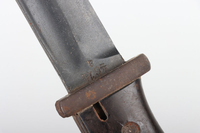 WW2 German K98 Combat Bayonet with Afrikakorps Tropical Pattern Bayonet Frog - 7