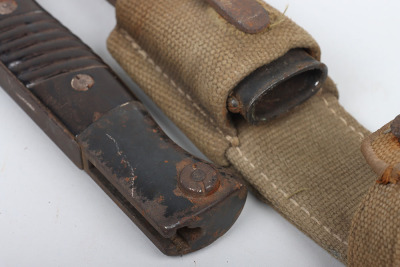 WW2 German K98 Combat Bayonet with Afrikakorps Tropical Pattern Bayonet Frog - 8