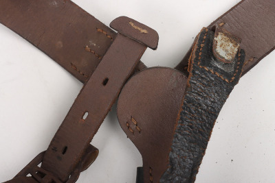 WW2 German Combat Leather Y-Straps - 6