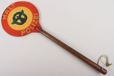 Rare WW2 German Polizei &lsquo;HALT&lsquo; Traffic Control Sign