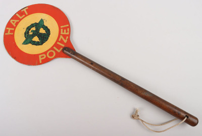 Rare WW2 German Polizei &lsquo;HALT&lsquo; Traffic Control Sign - 2
