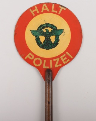 Rare WW2 German Polizei &lsquo;HALT&lsquo; Traffic Control Sign - 4