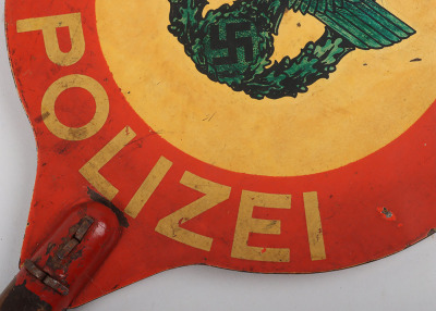 Rare WW2 German Polizei &lsquo;HALT&lsquo; Traffic Control Sign - 7