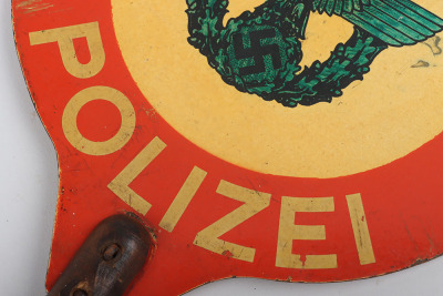 Rare WW2 German Polizei &lsquo;HALT&lsquo; Traffic Control Sign - 9