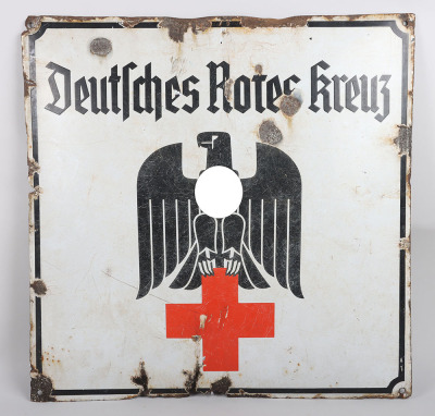 WW2 German Red Cross Association Building Enamel Sign