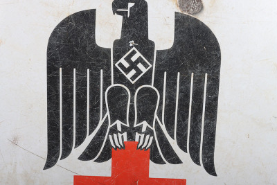 WW2 German Red Cross Association Building Enamel Sign - 3