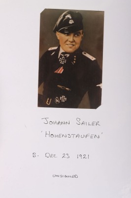 Large Collection of Mostly Post War Signatures of Waffen-SS Knights Cross Winners