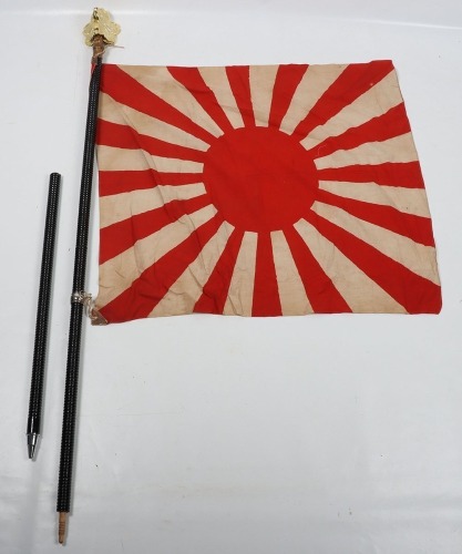 WW2 Japanese Army Battle Flag on Pole