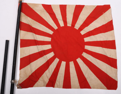 WW2 Japanese Army Battle Flag on Pole - 2