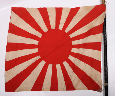 WW2 Japanese Army Battle Flag on Pole - 5