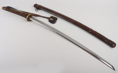 Good Signed Japanese WW2 Army Officers Sword Katana - 26