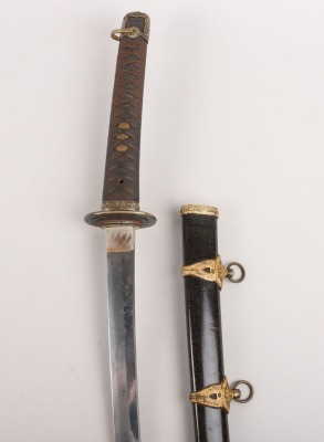 Good Japanese WW2 Naval Officers Sword Katana