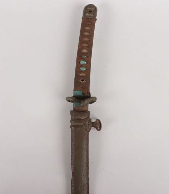 WW2 Battlefield Pickup Battle Damaged Japanese Officers Sword Katana