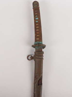 WW2 Battlefield Pickup Battle Damaged Japanese Officers Sword Katana - 2