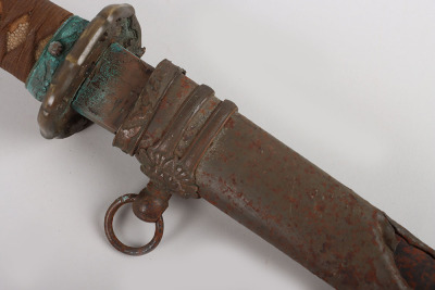 WW2 Battlefield Pickup Battle Damaged Japanese Officers Sword Katana - 6