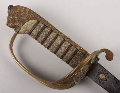 Late Victorian Naval Officers Sword by Henry Wilkinson Pall Mall London - 5