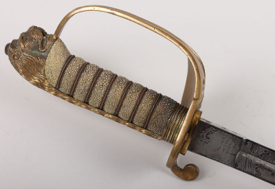 Late Victorian Naval Officers Sword by Henry Wilkinson Pall Mall London - 6