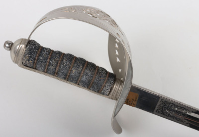 George V 1897 Pattern Infantry Officers Sword Attributed to Lt Colonel F S Field OBE - 4