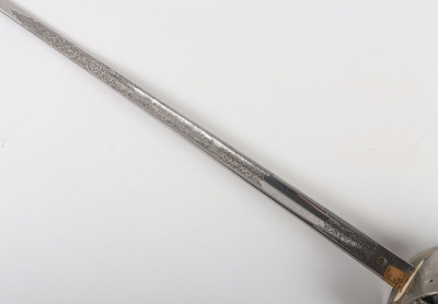 George V 1897 Pattern Infantry Officers Sword Attributed to Lt Colonel F S Field OBE - 8